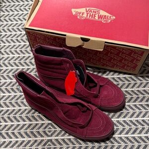 Vans Men’s High-Top Sneakers in Burgundy